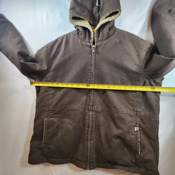 Dri-Duck Coat for Her Jacket Womens Size XXL Brown Hooded Sherpa Lined - Picture 14 of 16